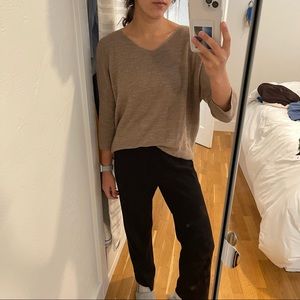 Soft lightweight tan sweater